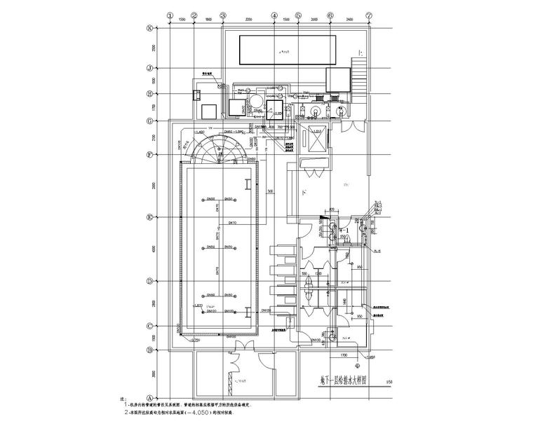 地下一层给排水大样图