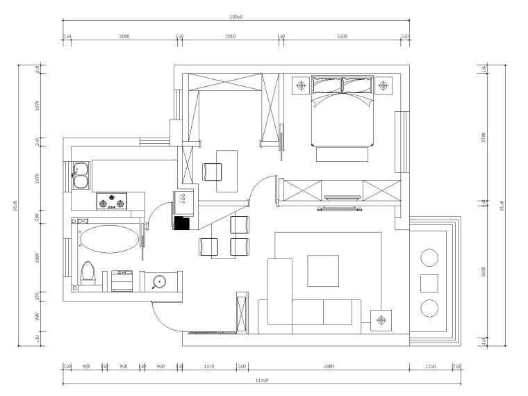 240平住宅施工图资料下载-苏州65平现代简约风格住宅装修全套施工图