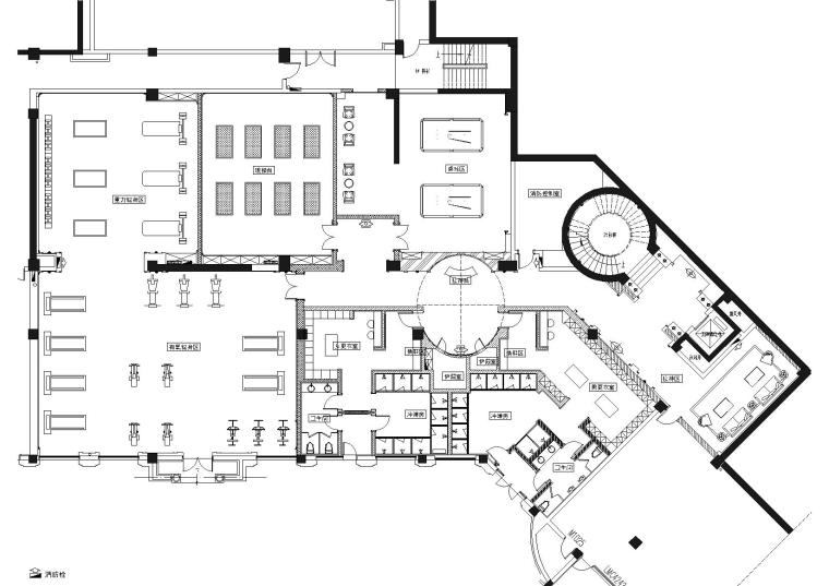 小区花园效果图资料下载-[新疆]乌鲁木齐丁香花园会所施工图+效果图