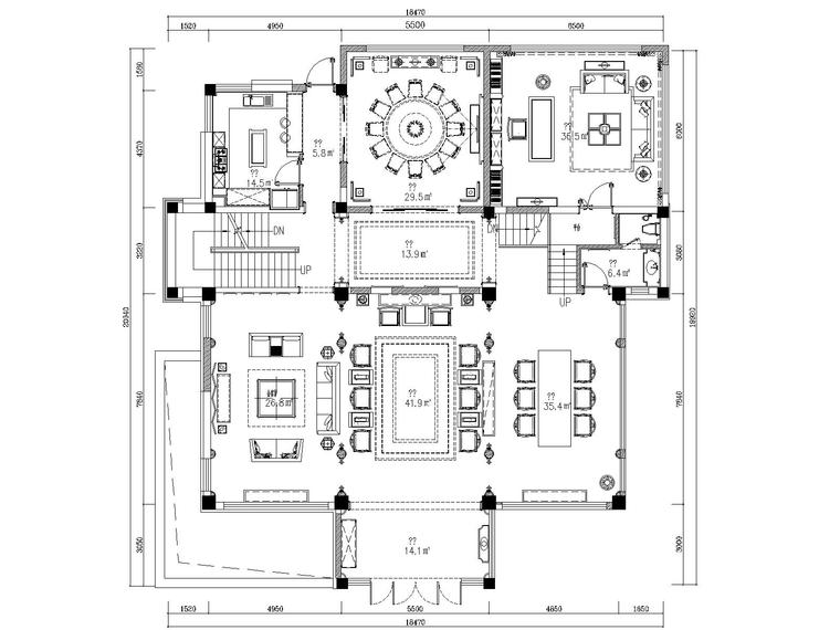 古典中式别墅施工图资料下载-苏州某古典中式别墅样板间施工图