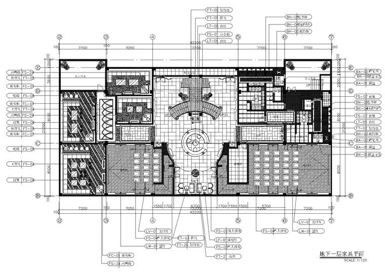 80平室内施工图加效果图资料下载-[哈尔滨]蓝湾半岛会所室内施工图+效果图