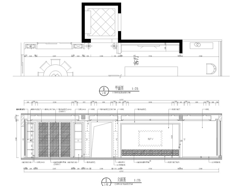 现代简约风格三居室住宅装修施工图+效果图-住宅装修-筑龙室内设计论坛