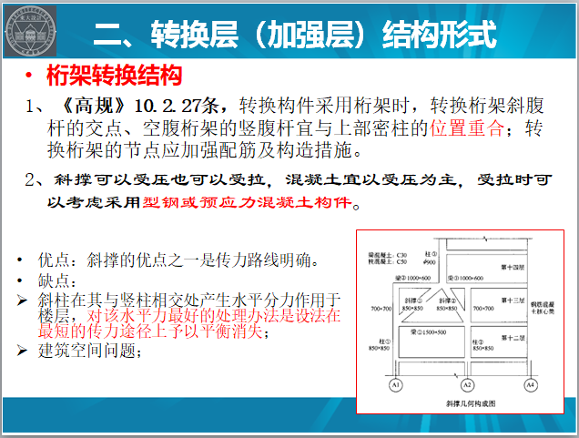 转换层(加强层)结构形式及设计要点