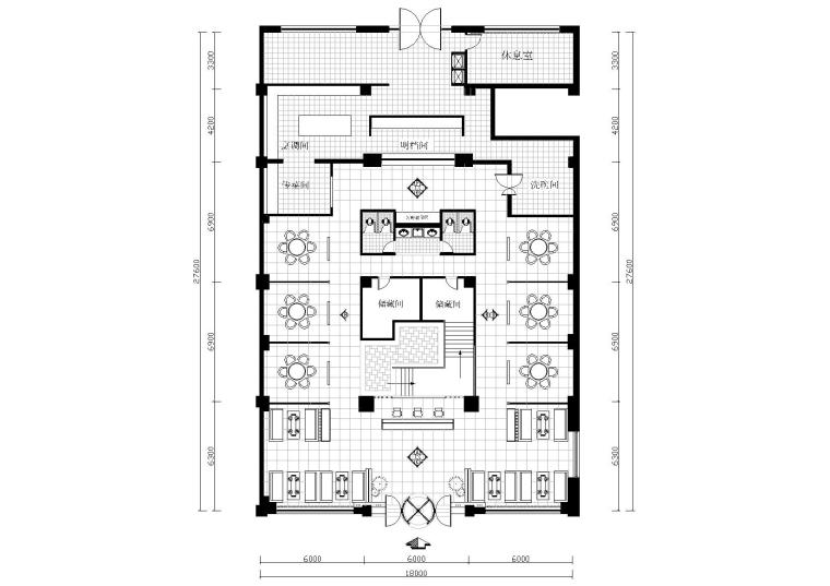 工程施工效果图资料下载-[吉林]通化多福火锅装修工程施工图+效果图