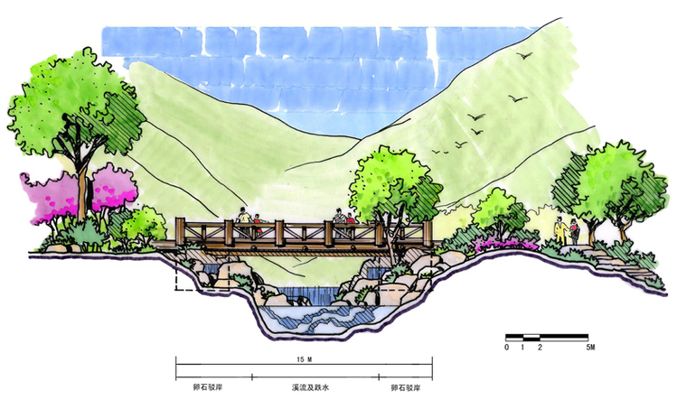 东南风景园林考研资料下载-天津大学风景园林考研-剖面