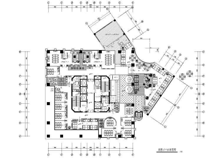 室内施工平面图效果图资料下载-[重庆]某咖啡店室内装饰设计施工图+效果图