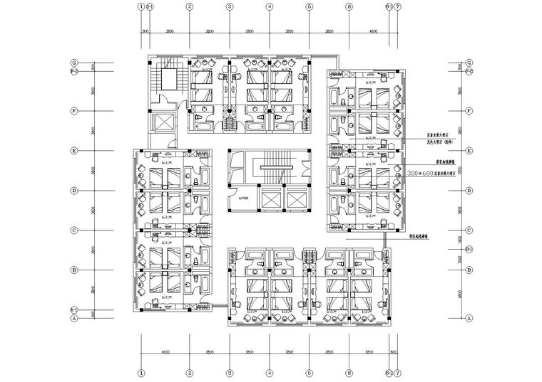 改造立面施工图资料下载-杭州新新饭店东楼客房层改造装饰工程施工图