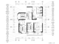 深圳115.6㎡四居室样板房装修施工图+效果图