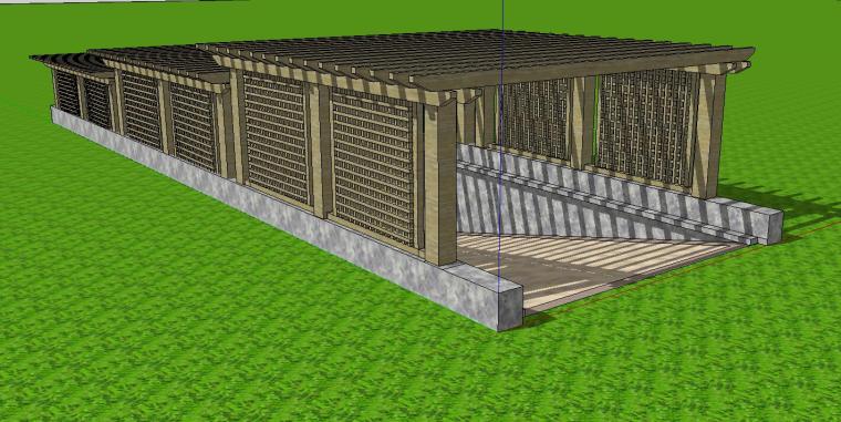车库建筑su资料下载-车库入口建筑模型设计（二十）
