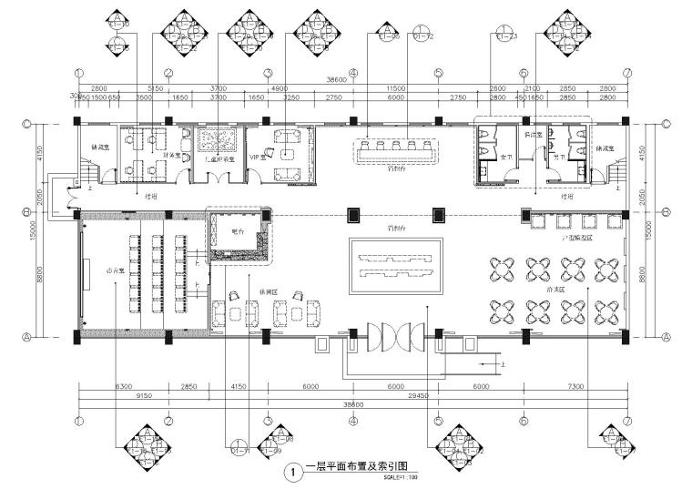 漳州施工图资料下载-​新新水岸帝景国际星城售楼处装饰施工图