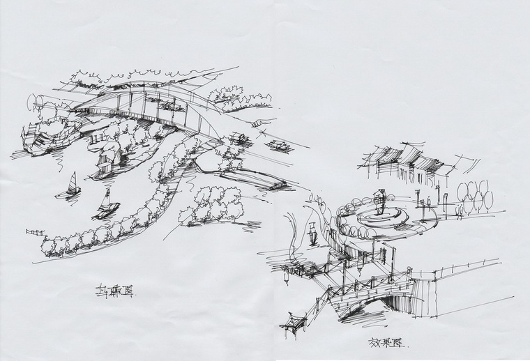 天津大學風景園林考研-鳥瞰畫法參考16張