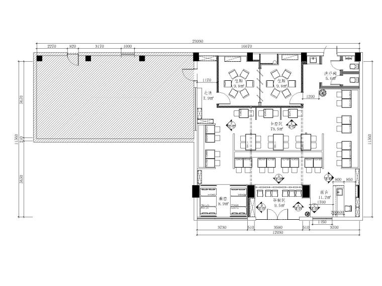 公园式购物中心效果图资料下载-粤来记港式茶餐厅高清效果图+CAD施工图