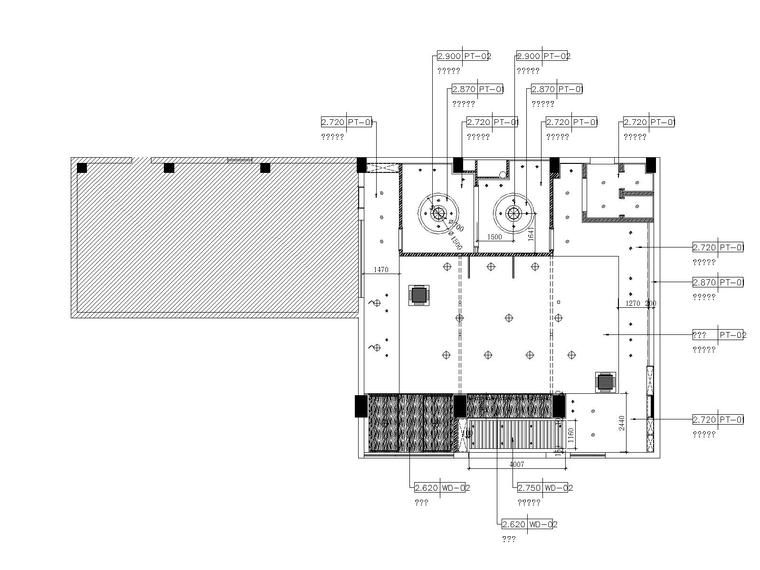 粤来记港式茶餐厅高清效果图+CAD施工图-天花布置图