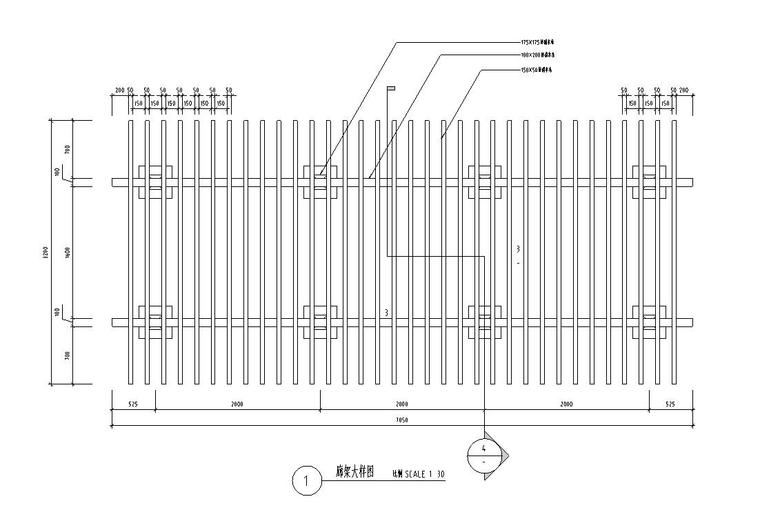 园林施工图节点详图廊架资料下载-园林景观节点详图|廊架施工图设计九