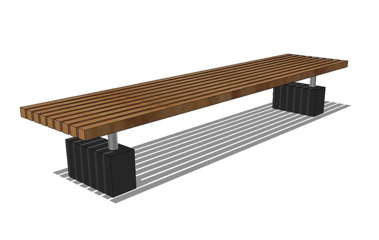 景观座椅带CAD资料下载-条形座椅景观模型设计111-120