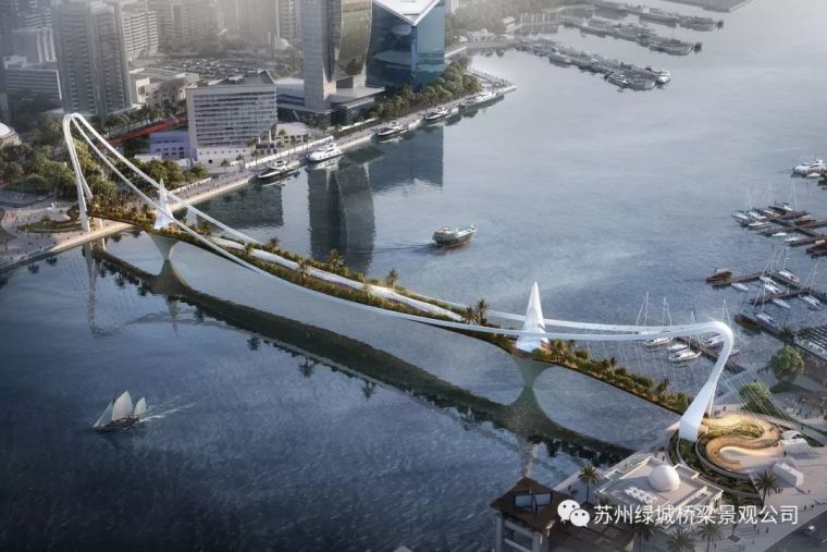 景点总平面图资料下载-迪拜又将拥有一个新景点——空中花园桥