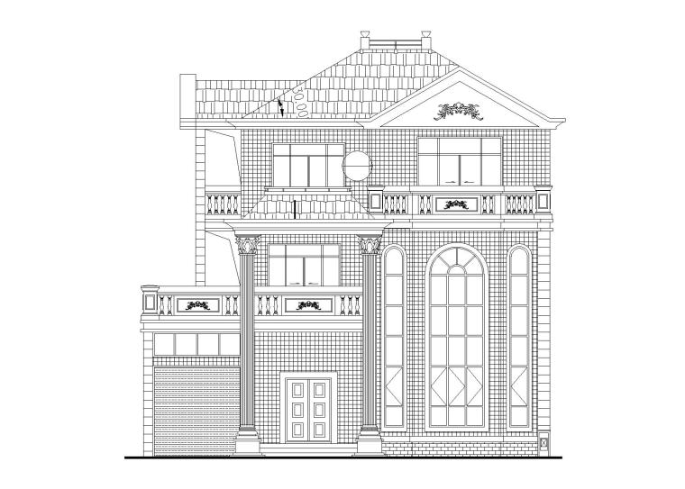 4层框架式别墅图资料下载-三层单家独院式框剪结构别墅建筑施工图