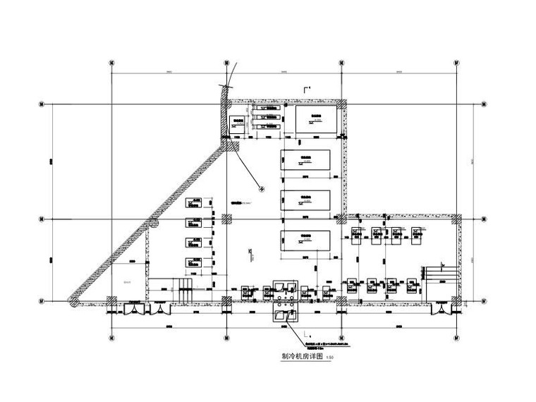 4层长途综合体结构施工图（含建筑，2014）-制冷机房详图