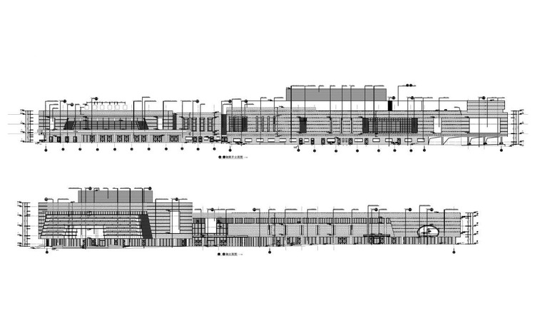 4层长途综合体结构施工图（含建筑，2014）-长途公交站建筑立面图