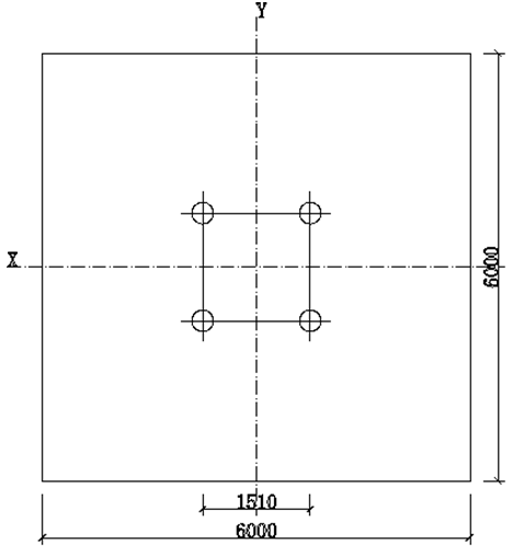 花园项目塔吊基础施工方案-基础布置图