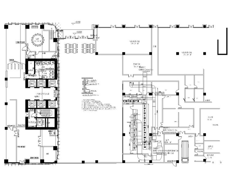 餐厅新中式文案资料下载-某报业集团新闻传媒中心餐厅水暖施工图