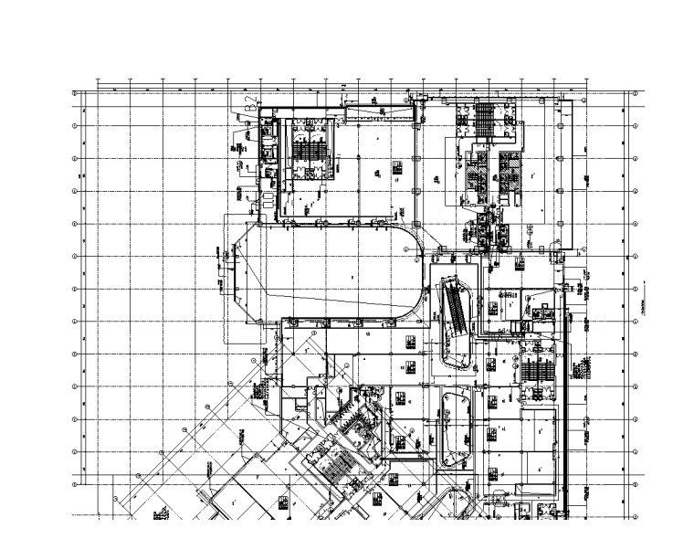 知名地产大型购物楼电气消防图纸（全专业）-16层动力平面图