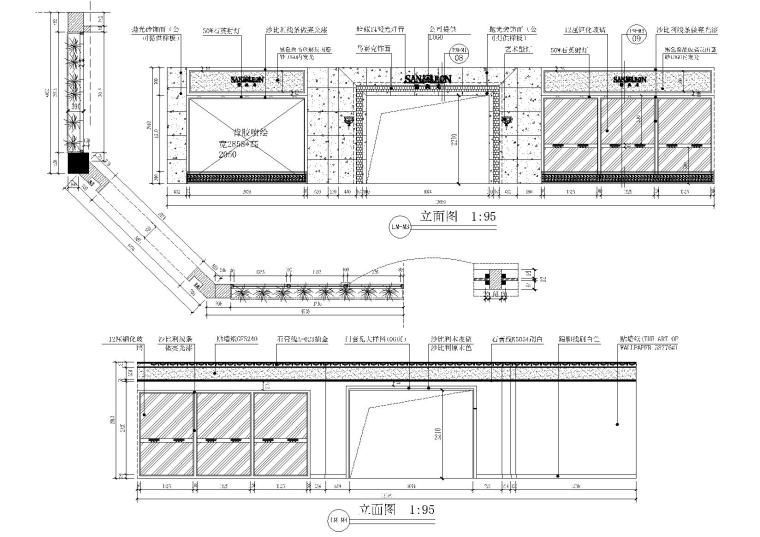 [湖北]武汉圣奥龙家具专卖店室内装饰施工图-立面图2