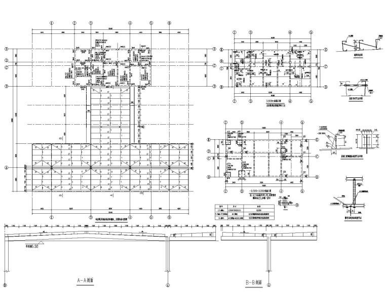 加油站cad建筑图资料下载-某加油站钢结构屋面结构施工图（CAD）