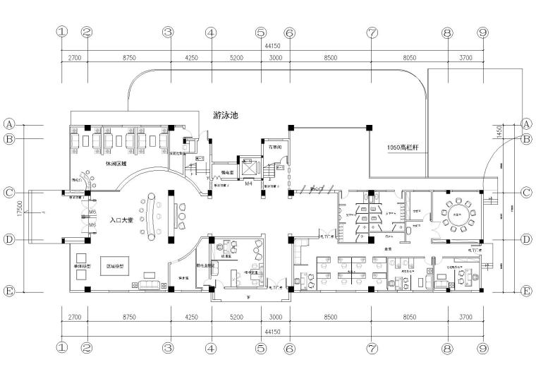 室内装饰设计工作内容资料下载-地产豪华办公会所室内装饰设计项目施工图