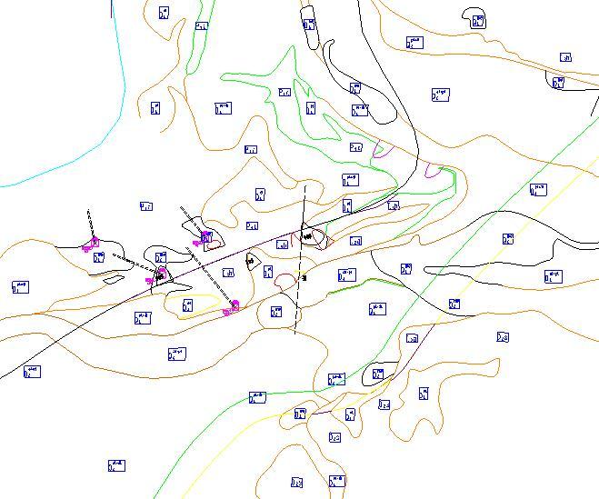 桥涵洞路基地勘中间资料-全线平面图地质