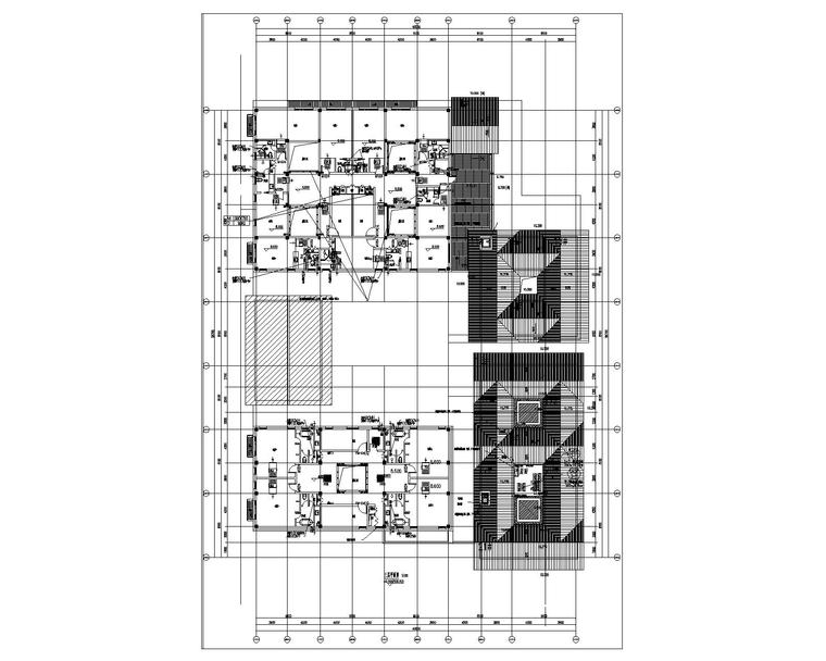 陕西汉中_汉街项目暖通施工图-3#楼三层空调风管平面图