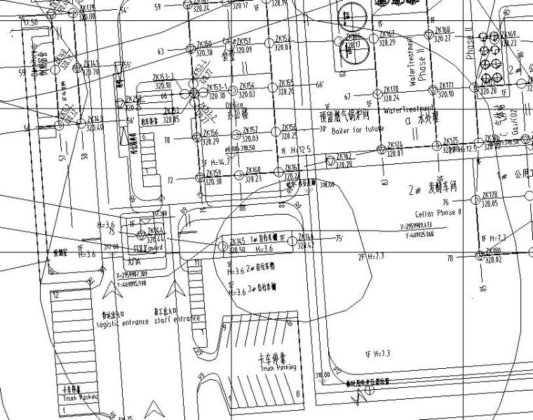 啤酒生产场地岩土工程勘察报告书-勘探点平面布置图