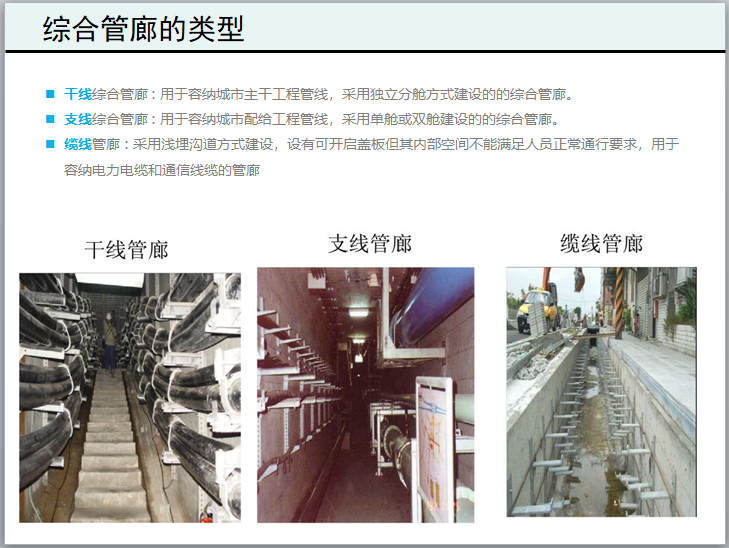 城市地下综合管廊工程规划与实施（326页）-综合管廊的类型