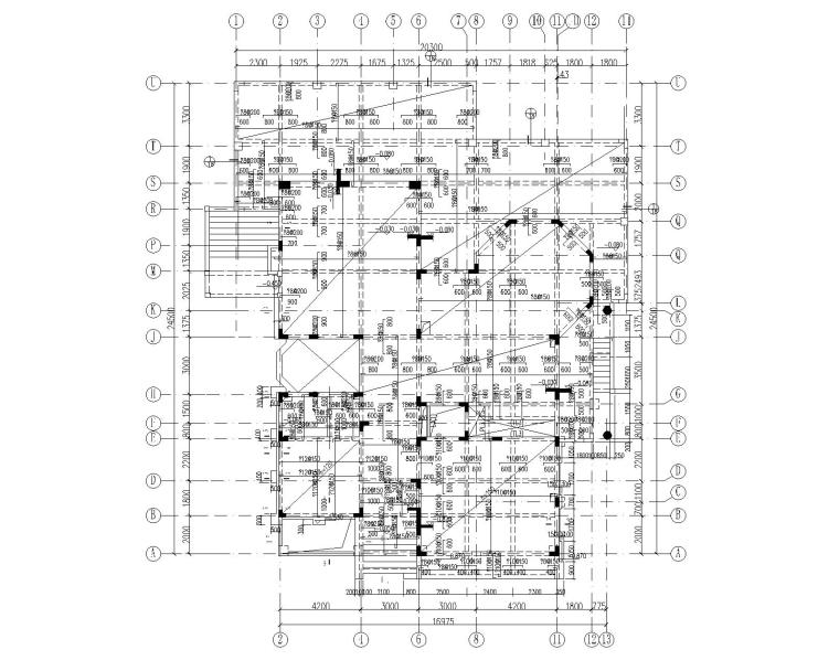 欧式建筑别墅cad资料下载-某三层别墅混凝土结构施工图（CAD）