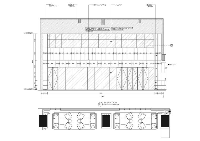 [重庆]财信·渝中城售楼部装饰施工图+效果图-立面图