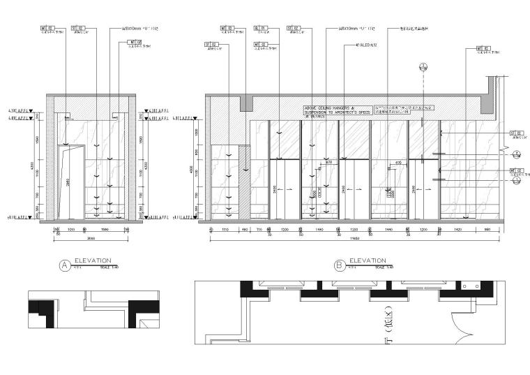 [重庆]财信·渝中城售楼部装饰施工图+效果图-立面图2