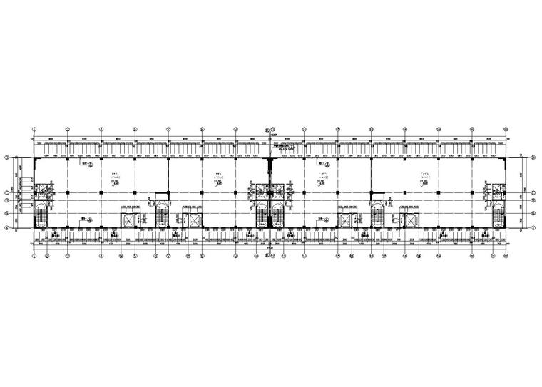 多层框剪结构厂房建筑全套施工图设计-三-四层平面图