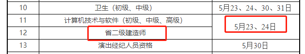 一级造价考试时间资料下载-二建考试时间再次更改