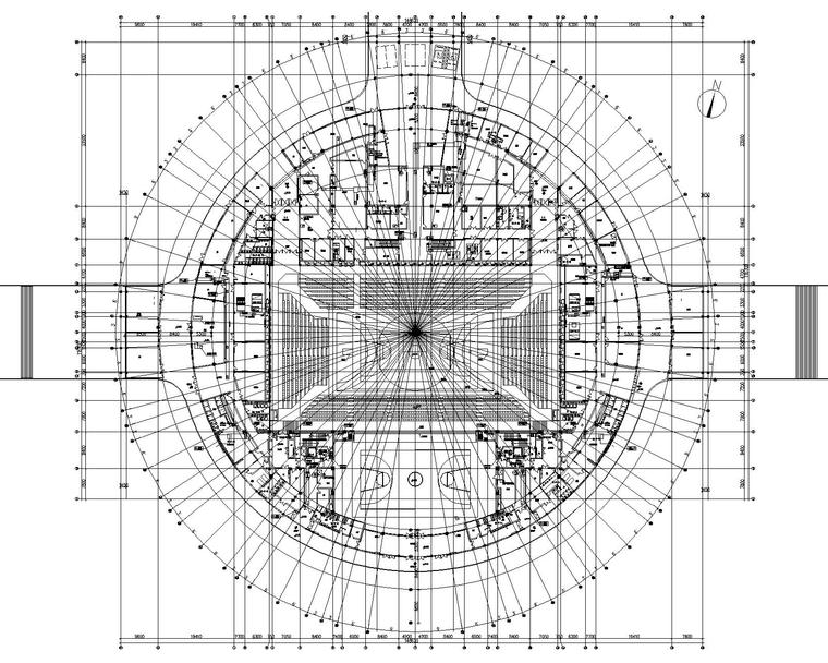 邵阳市体育中心工程_体育馆暖通施工图-一层消防平面图