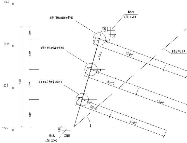 道路公路边坡及基坑支护图纸合集-预应力锚索大样图