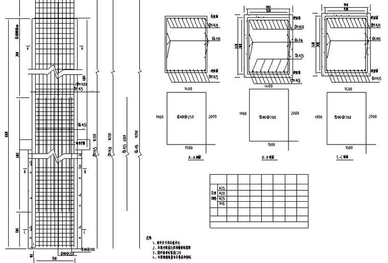 道路公路边坡及基坑支护图纸合集-桩基托梁挡墙施工图