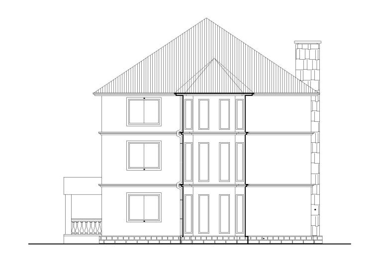 建筑立面图效果图资料下载-某三层独栋别墅建筑施工图（带效果图）