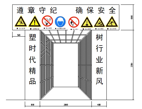 高层悬挑式脚手架专项施工方案（详细）-安全通道示意图