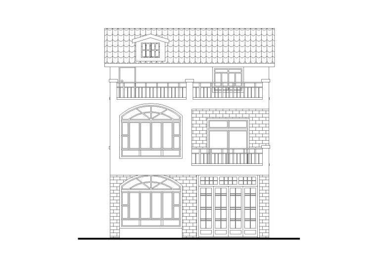 北美别墅施工图资料下载-三层独栋别墅建筑施工图（面积92.4平）