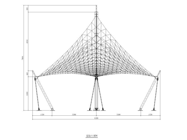 膜结构观景台施工图资料下载-飞燕膜结构工程施工图