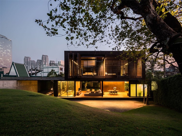 住吉的长屋剖面图尺寸资料下载-泰国盲屋
