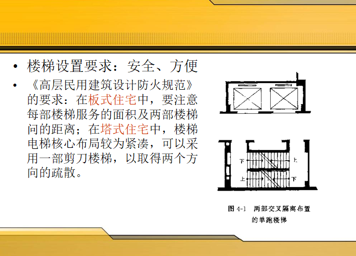 高层和中高层住宅设计培训（77页）-楼梯设置要求