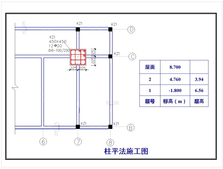 风力发电机钢筋基础图纸资料下载-钢筋工程量计算-梁板柱计算（共67页）