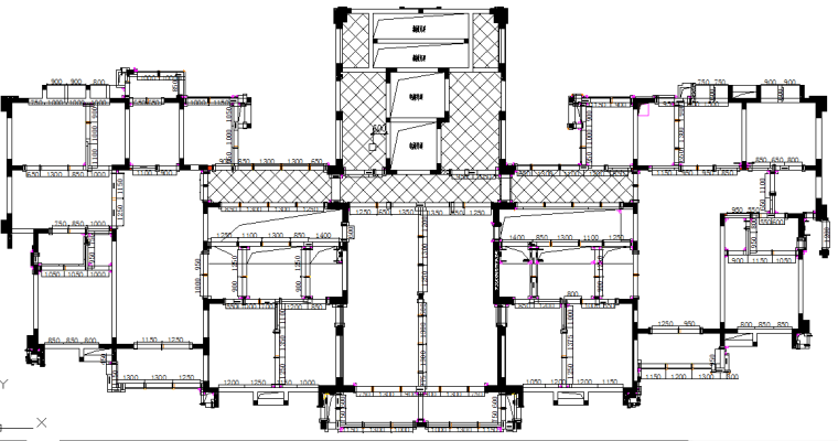高层住宅工程铝合金模板工程施工方案2016年-46 8#楼梁底模板支撑平面图
