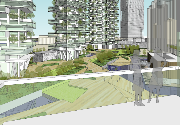 给排水绿色建筑设计专篇资料下载-绿色生态住宅建筑设计小区公园景观规划SU